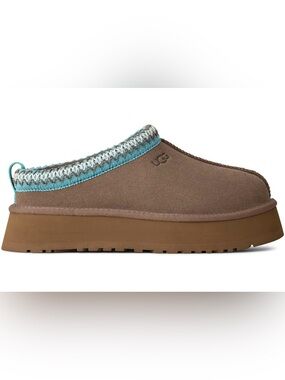 NEW UGG Tazz II Platform Slipper Caribou Sapphire Ice 💙🤍🤎